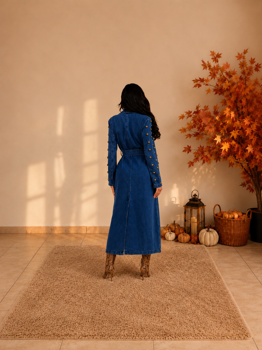 Aramyas Denim Coat Dress