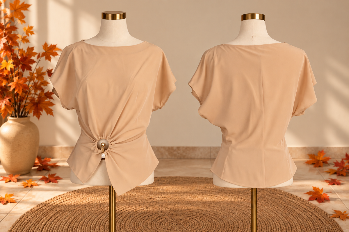 Nicole Neutral Blouse
