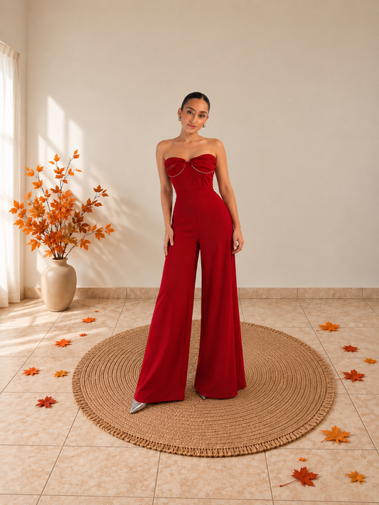 Red Fashion Jumpsuit