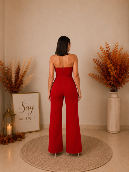 Red Fashion Jumpsuit