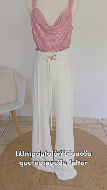 Stretch White Pants