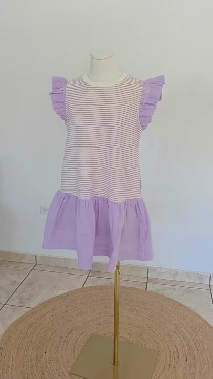 Striped Violet Dress