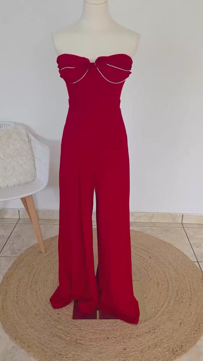 Red Fashion Jumpsuit